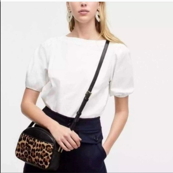 J. Crew Devon leather calf hair camera bag - Picture 4 of 11